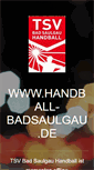 Mobile Screenshot of handball-badsaulgau.de