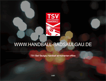 Tablet Screenshot of handball-badsaulgau.de